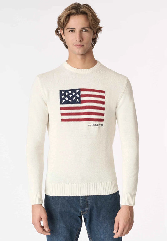 US POLO ASSN | Maglia girocollo bandiera americana