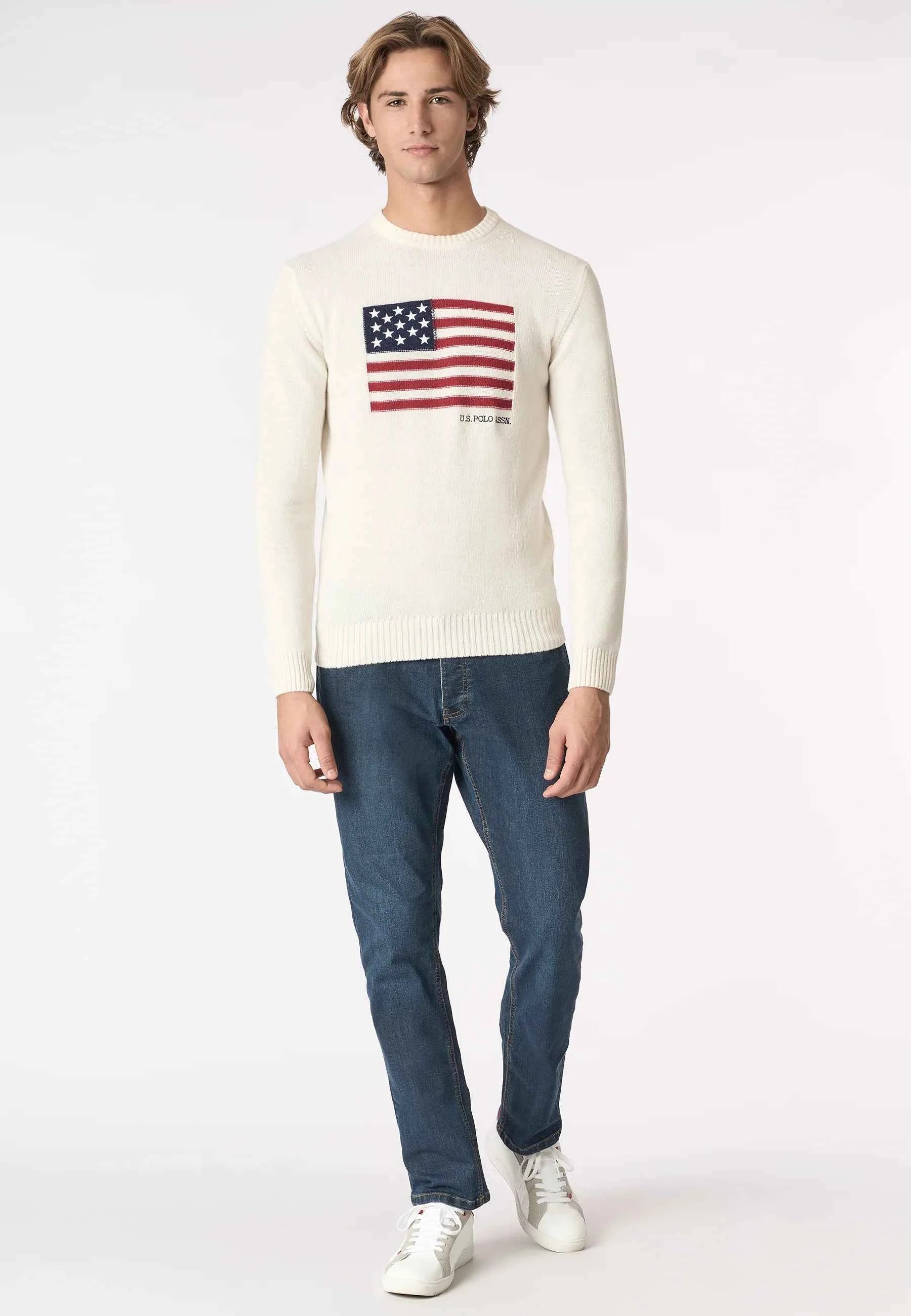 US POLO ASSN | Maglia girocollo bandiera americana