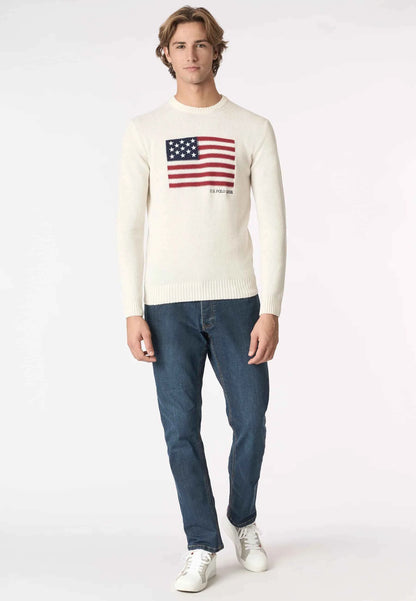 US POLO ASSN | Maglia girocollo bandiera americana