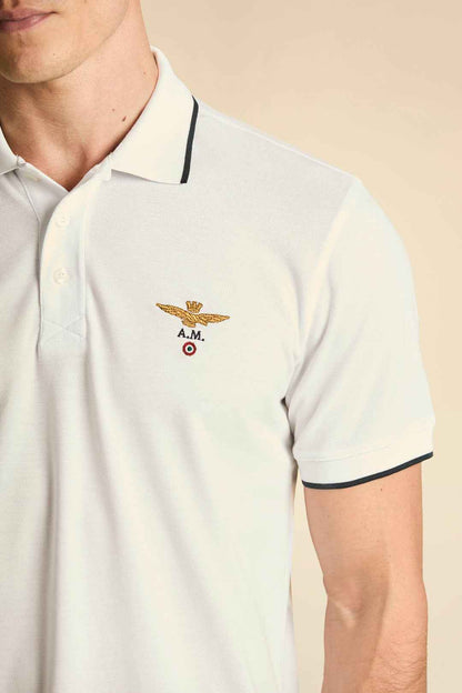 AERONAUTICA MILITARE | Polo basica in cotone a manica corta