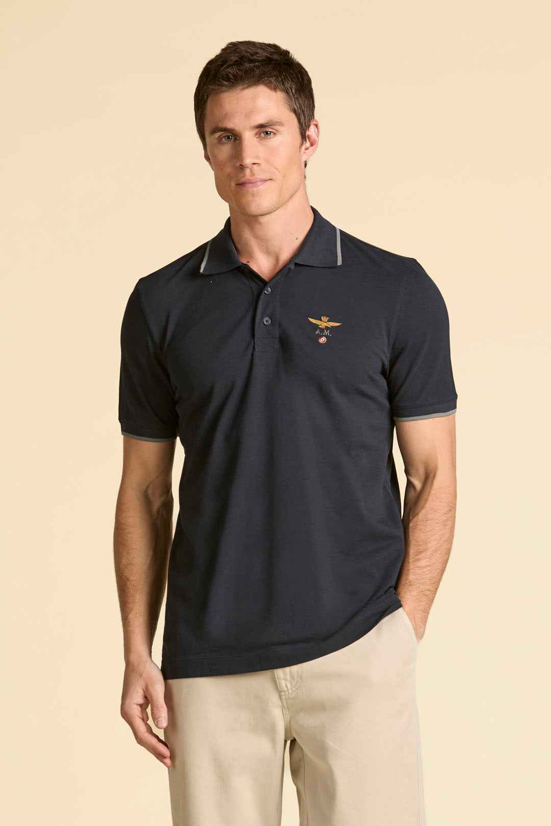 AERONAUTICA MILITARE | Polo basica in cotone a manica corta