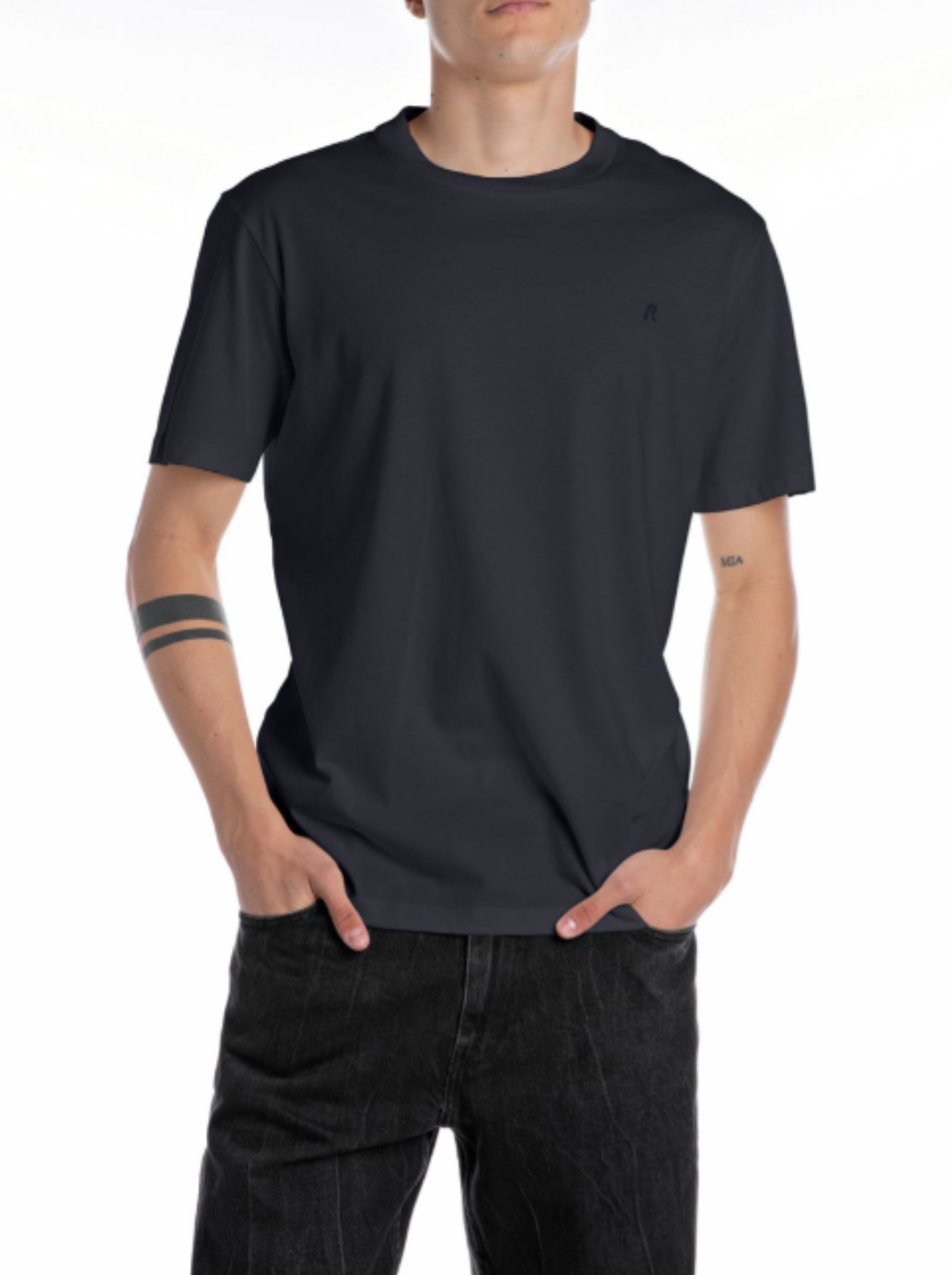 REPLAY | T-Shirt in jersey con logo in tinta