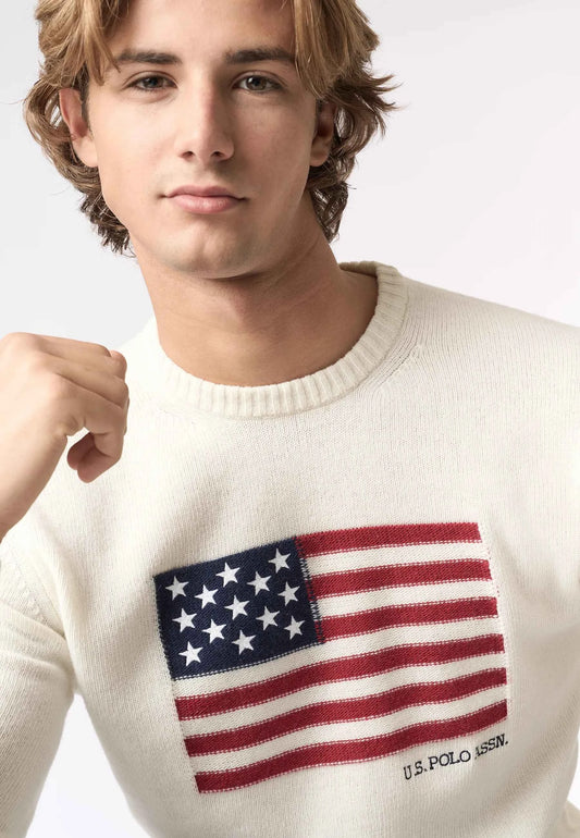 US POLO ASSN | Maglia girocollo bandiera americana
