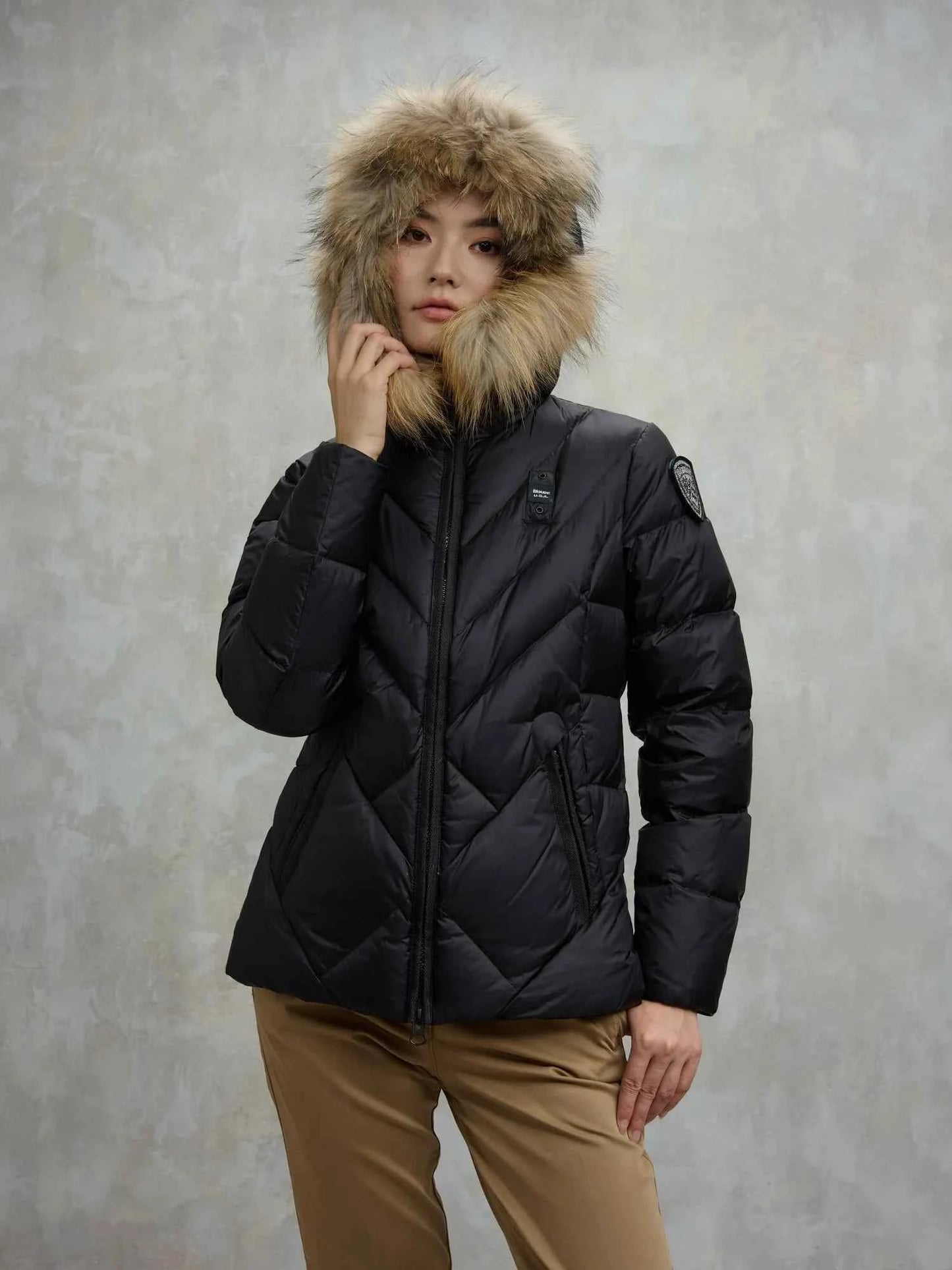 BLAUER | Piumino a linee geometriche ALICIA