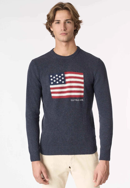 US POLO ASSN | Maglia girocollo bandiera americana