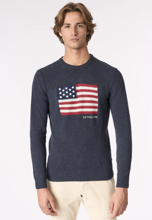 US POLO ASSN | Maglia girocollo bandiera americana