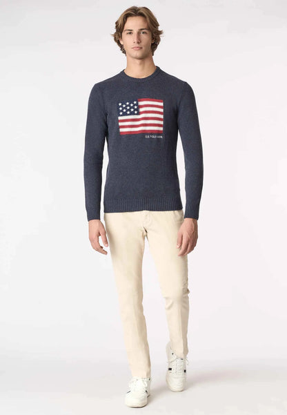 US POLO ASSN | Maglia girocollo bandiera americana