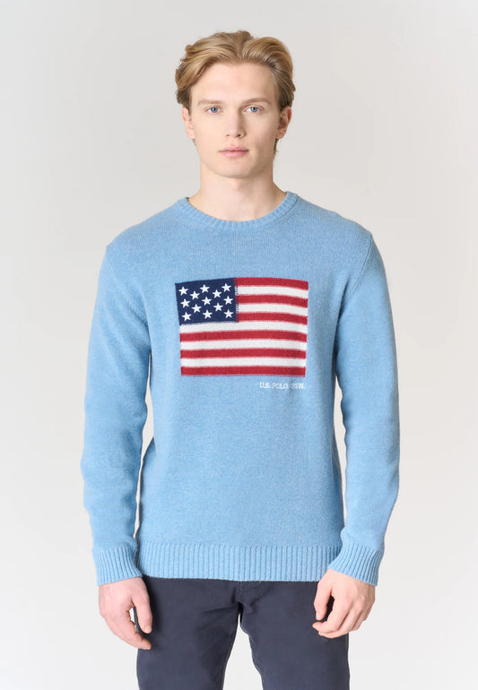US POLO ASSN | Maglia girocollo bandiera americana