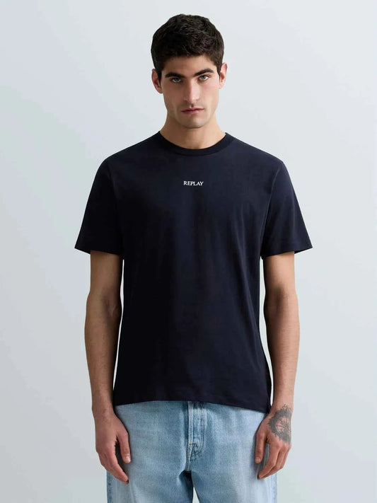 REPLAY | T-Shirt in jersey con logo minimal