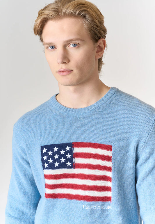 US POLO ASSN | Maglia girocollo bandiera americana