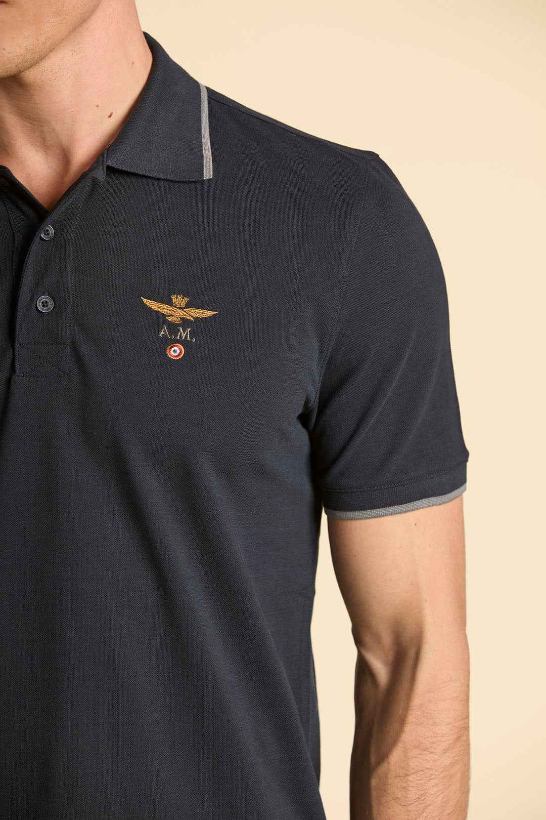 AERONAUTICA MILITARE | Polo basica in cotone a manica corta
