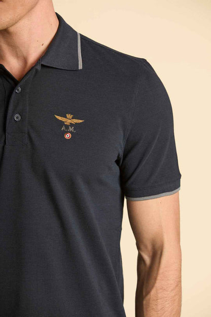AERONAUTICA MILITARE | Polo basica in cotone a manica corta