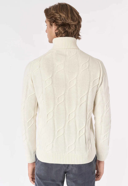 US POLO ASSN | Maglia dolcevita lavorazione a treccia misto lana