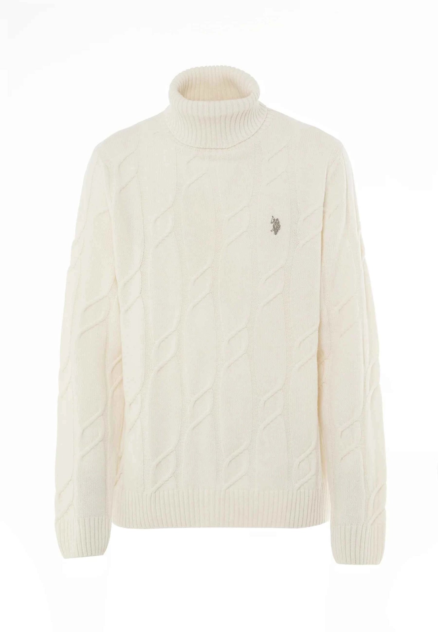 US POLO ASSN | Maglia dolcevita lavorazione a treccia misto lana