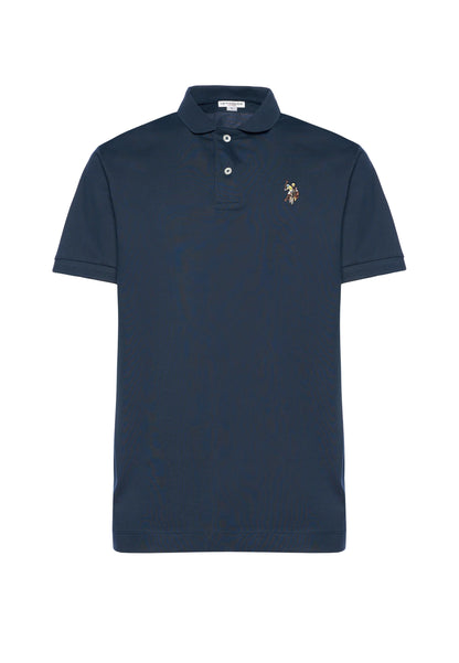 US POLO ASSN | Polo uomo in cotone jersey con logo colorato CUST