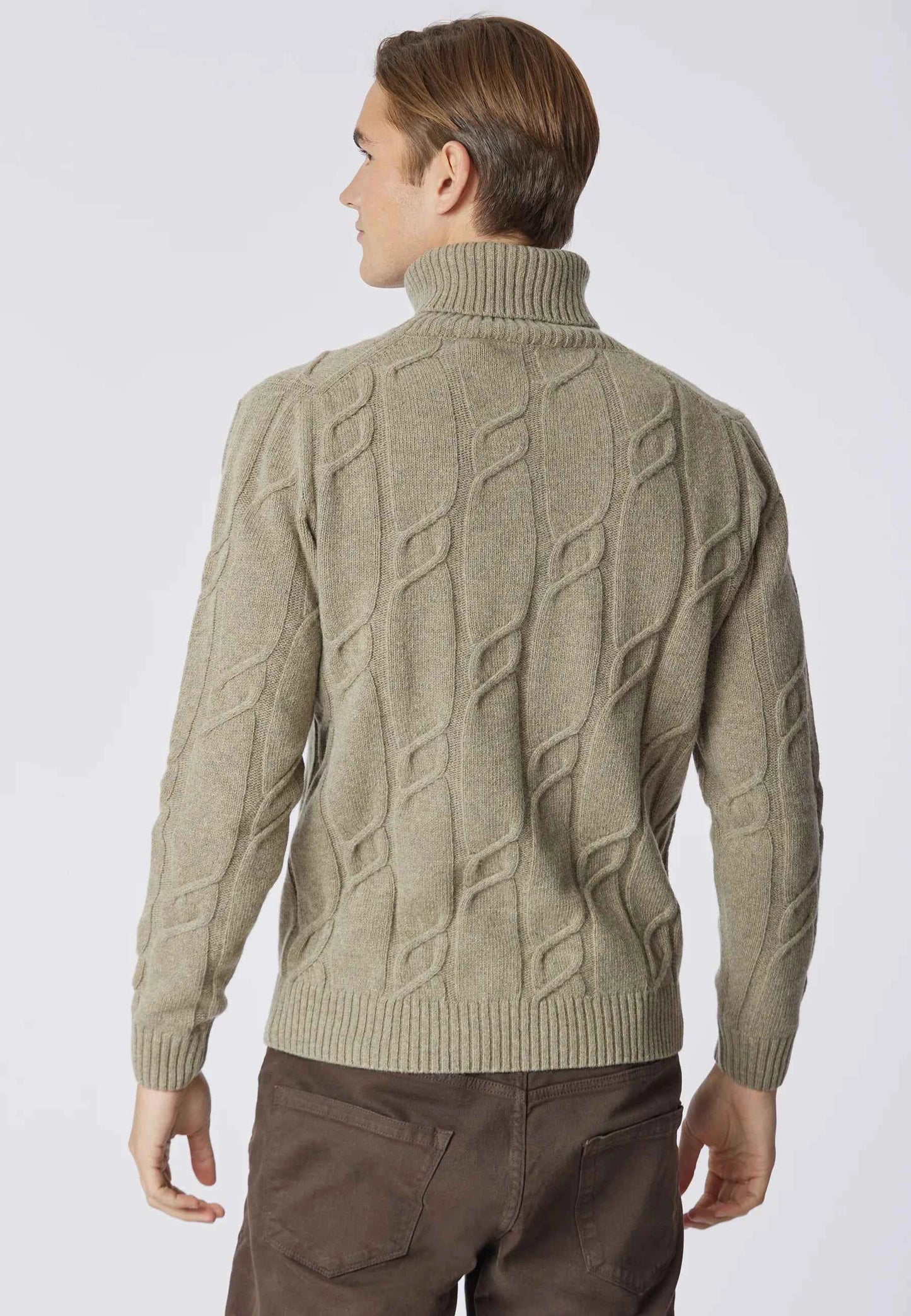 US POLO ASSN | Maglia dolcevita lavorazione a treccia misto lana