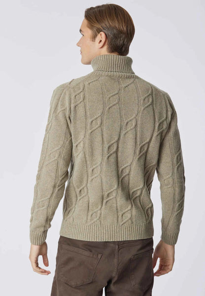 US POLO ASSN | Maglia dolcevita lavorazione a treccia misto lana