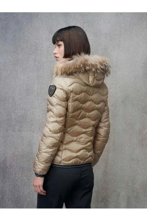 BLAUER | Piumino a onde con pelliccia ALDIE - Proposta Legend