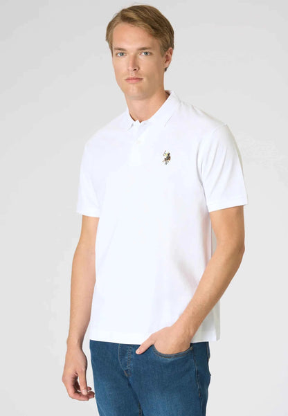 US POLO ASSN | Polo uomo in cotone jersey con logo colorato CUST