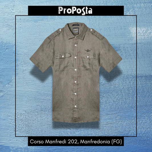 AERONAUTICA MILITARE | Camicia militare in lino con tasche - Proposta Legend