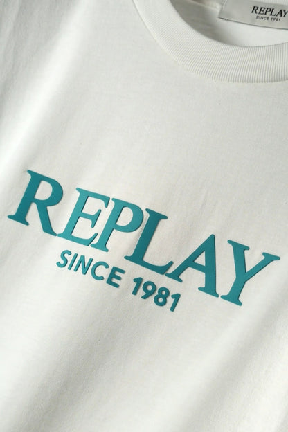 REPLAY | T-shirt in jersey con logo in rilievo - Proposta Legend
