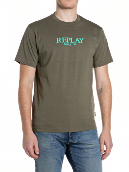 REPLAY | T-shirt in jersey con logo in rilievo - Proposta Legend