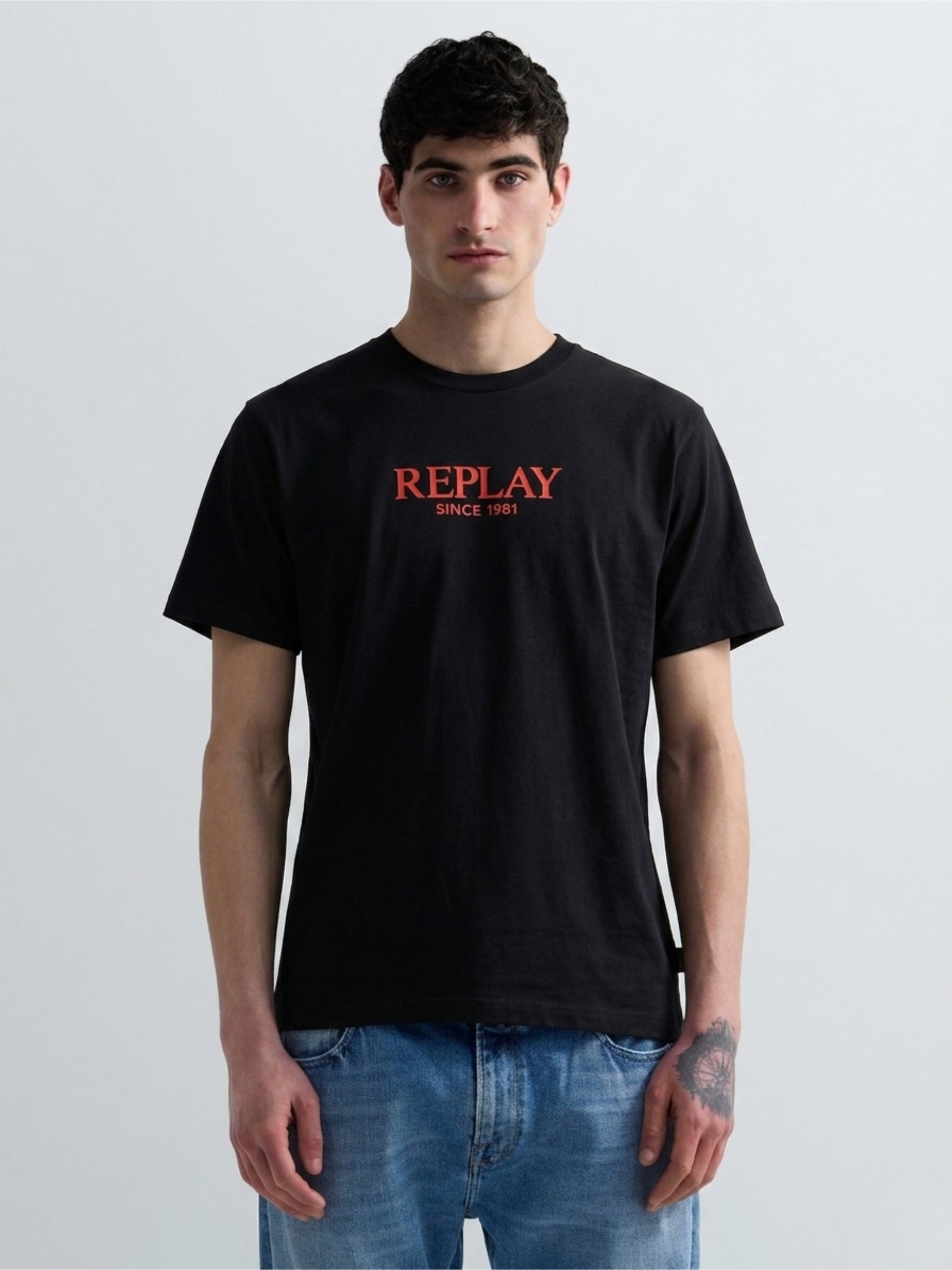 REPLAY | T-Shirt in jersey con logo in rilievo - Proposta Legend