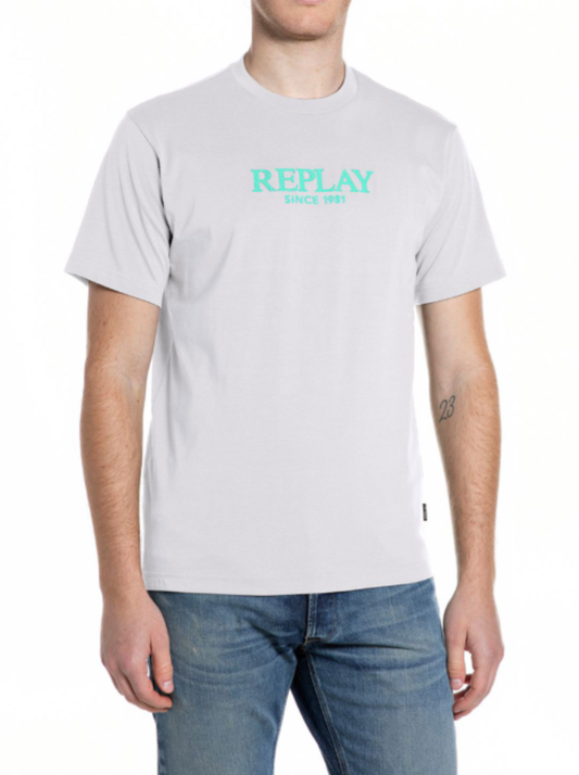 REPLAY | T-shirt in jersey con logo in rilievo - Proposta Legend