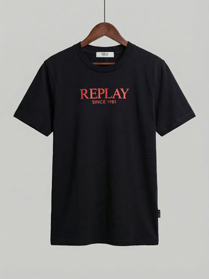 REPLAY | T-Shirt in jersey con logo in rilievo - Proposta Legend