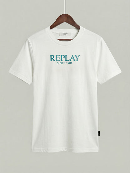 REPLAY | T-shirt in jersey con logo in rilievo - Proposta Legend