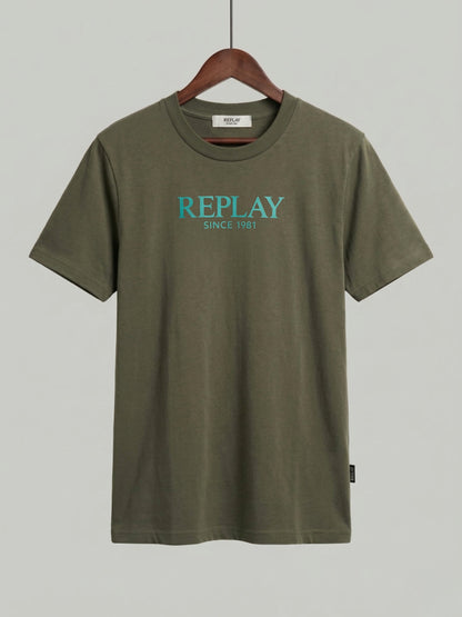 REPLAY | T-shirt in jersey con logo in rilievo - Proposta Legend