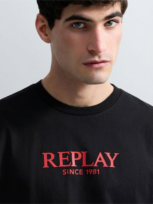 REPLAY | T-Shirt in jersey con logo in rilievo - Proposta Legend