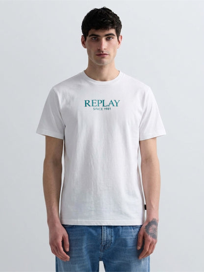 REPLAY | T-shirt in jersey con logo in rilievo - Proposta Legend